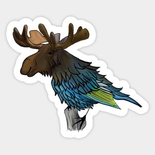 Birdy Moose Sticker